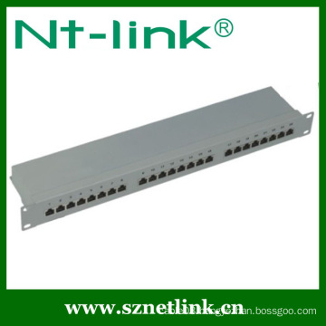 19 Inch 24 Port Cat6 STP Rack Mount Patch Panel